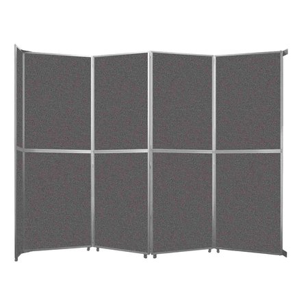 VERSARE Operable Wall Folding Room Divider 15'7" x 12'3" Charcoal Gray Fabric 1070407-2